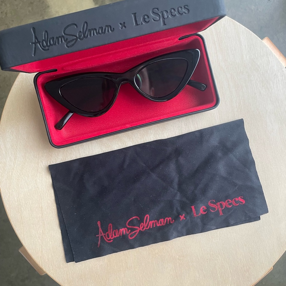 Adam Selman X Le Specs The Last Lolita Black Cat-Eye Sunglasses